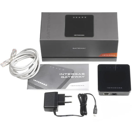 Intergas Comfort Touch zwart thermostaat met gateway 032024 ✅Opentherm ondersteuning ✅ Smart Power ✅ Eigen APP ✅thermostaat zonder batterijen ✅Ook in wit | CVketel.nl