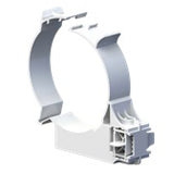 Burgerhout Easysafe muurbeugel PP 80mm wit 400452203 | CVketel.nl
