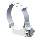 Burgerhout Easysafe muurbeugel PP 80mm wit 400452203 | CVketel.nl