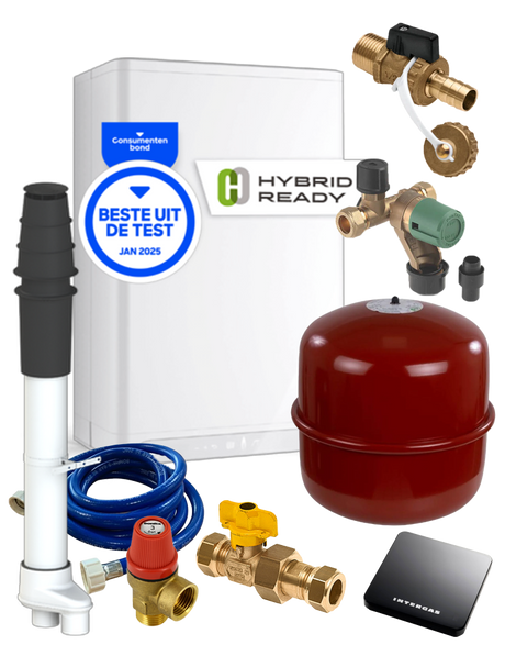 Intergas Xtreme 36 CW5 + Renovatie pakket + Comfort Touch Zwart + Dakdoorvoer bij CVketel.nl