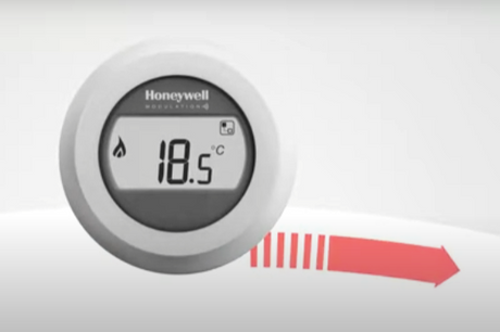Honeywell Home Round
modulerende kamerthermostaat T87M2018 afstellen thermostaat | CVketel.nl